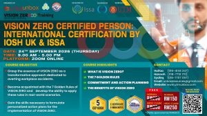 Read more about the article VISION ZERO CERTIFIED PERSON: INTERNATIONAL CERTIFICATION BY  IOSH UK & ISSA