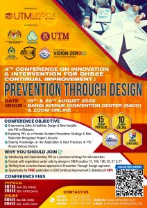 Read more about the article 4TH CONFERENCE ON INNOVATION & INTERVENTION FOR QHS2E CONTINUAL IMPROVEMENT : PREVENTION THROUGH DESIGN