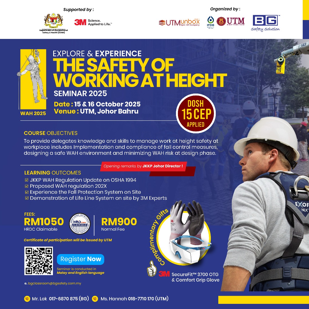 You are currently viewing EXPLORE & EXPERIENCE –THE SAFETY OF WORKING AT HEIGHT SEMINAR 2025