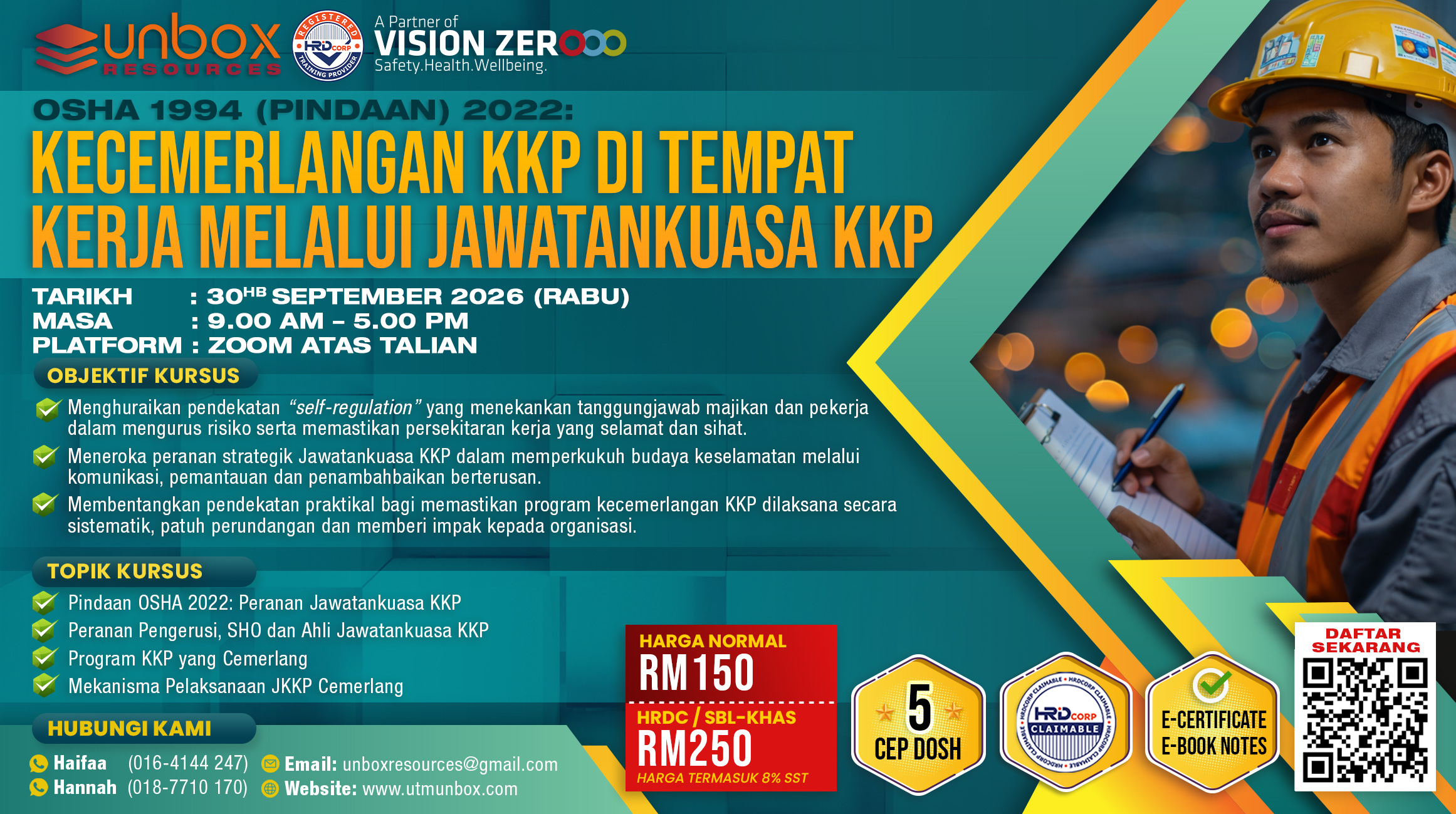 You are currently viewing OSHA 1994 (PINDAAN) 2022: KECEMERLANGAN KKP DI TEMPAT KERJA MELALUI JAWATANKUASA KKP